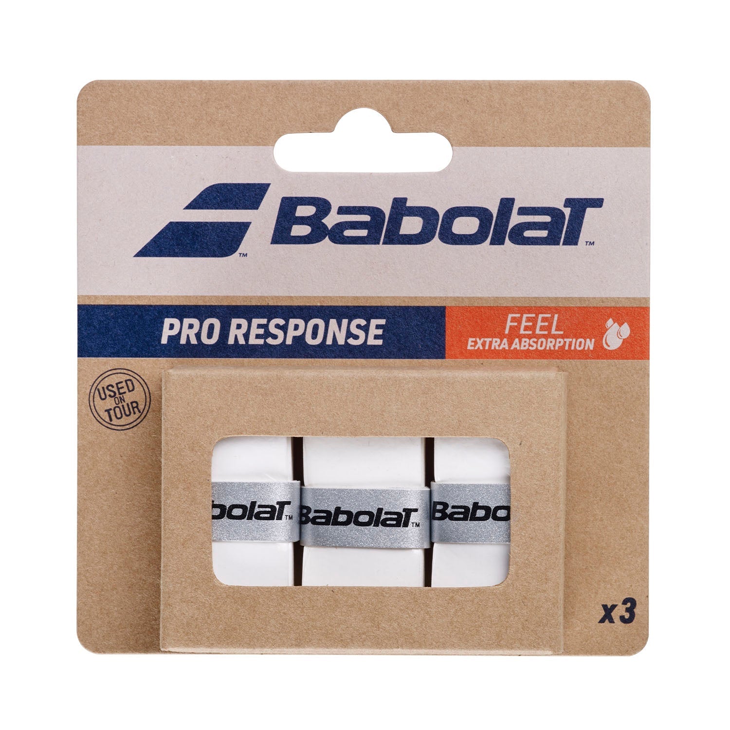 Babolat Pro Response X3 Overgrips - White/Black White 3 Pcs Accessories Babolat