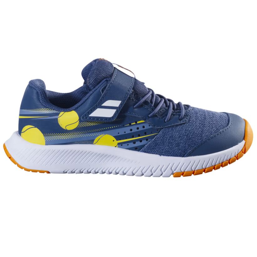 Babolat Pulsion Kid All Court Tennis Shoes Junior - Blue/Yellow Tennis Shoes Babolat