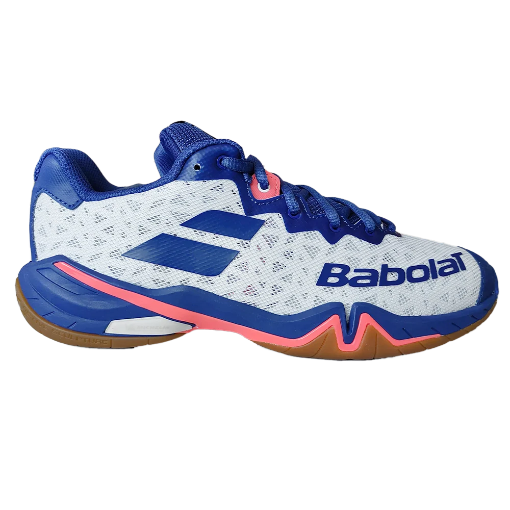Babolat Shadow 4 Badminton Shoe Men - White/Blue White Navy Badminton Shoes Babolat