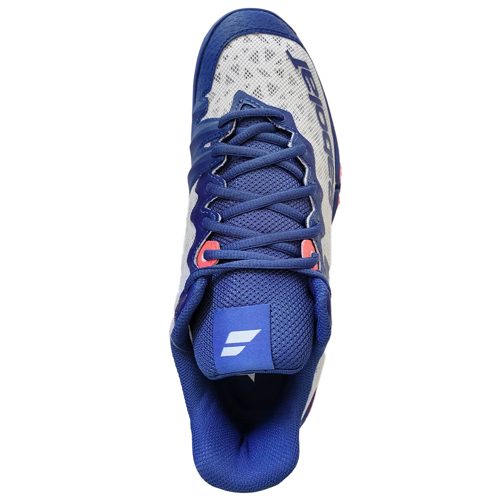 Babolat Shadow 4 Badminton Shoe Men - White/Blue Badminton Shoes Babolat
