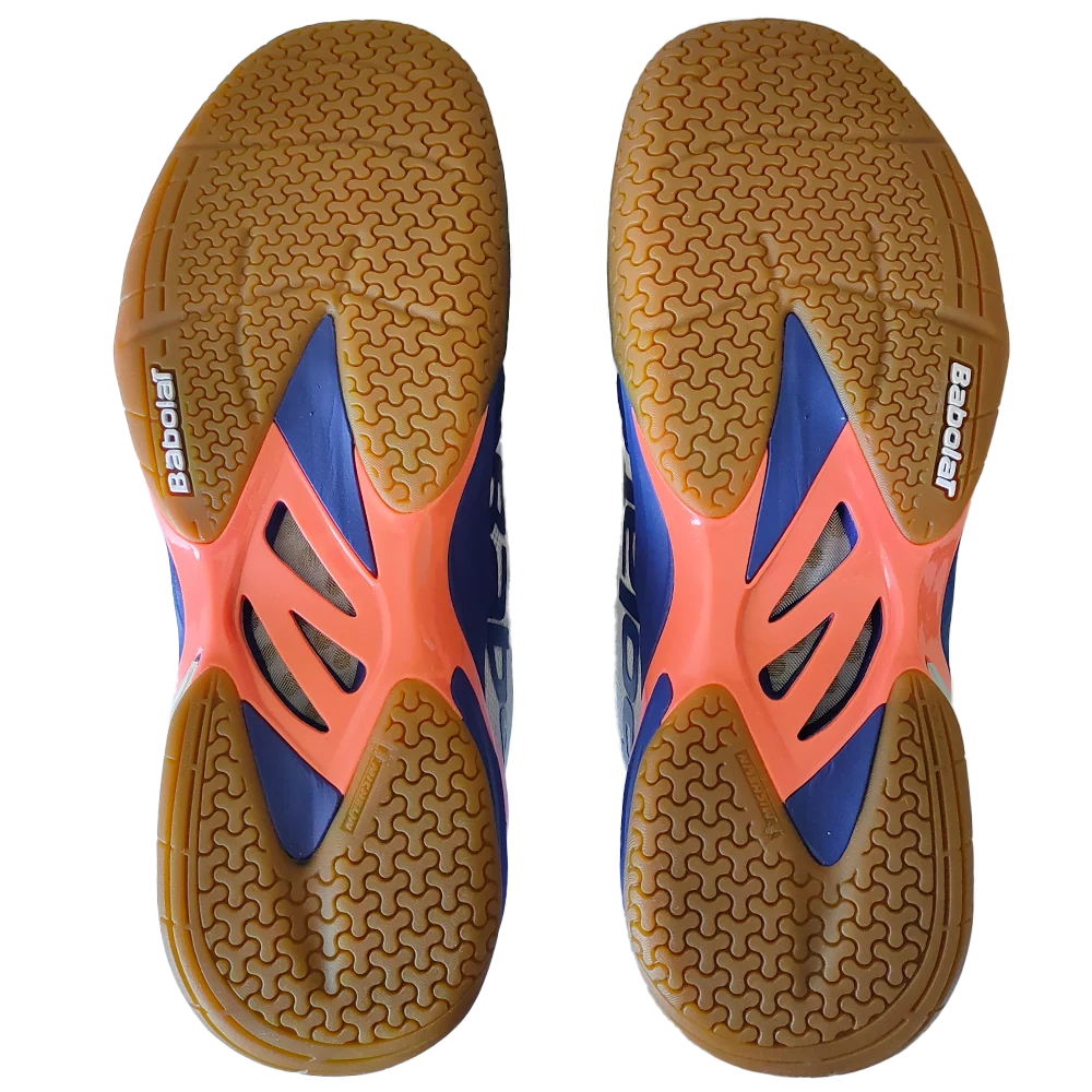 Babolat Shadow 4 Badminton Shoe Men - White/Blue Badminton Shoes Babolat