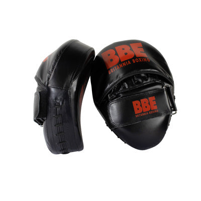 Fitness Mad CLUB FX Curved Hook & Jab Pads, Black/Red, back view