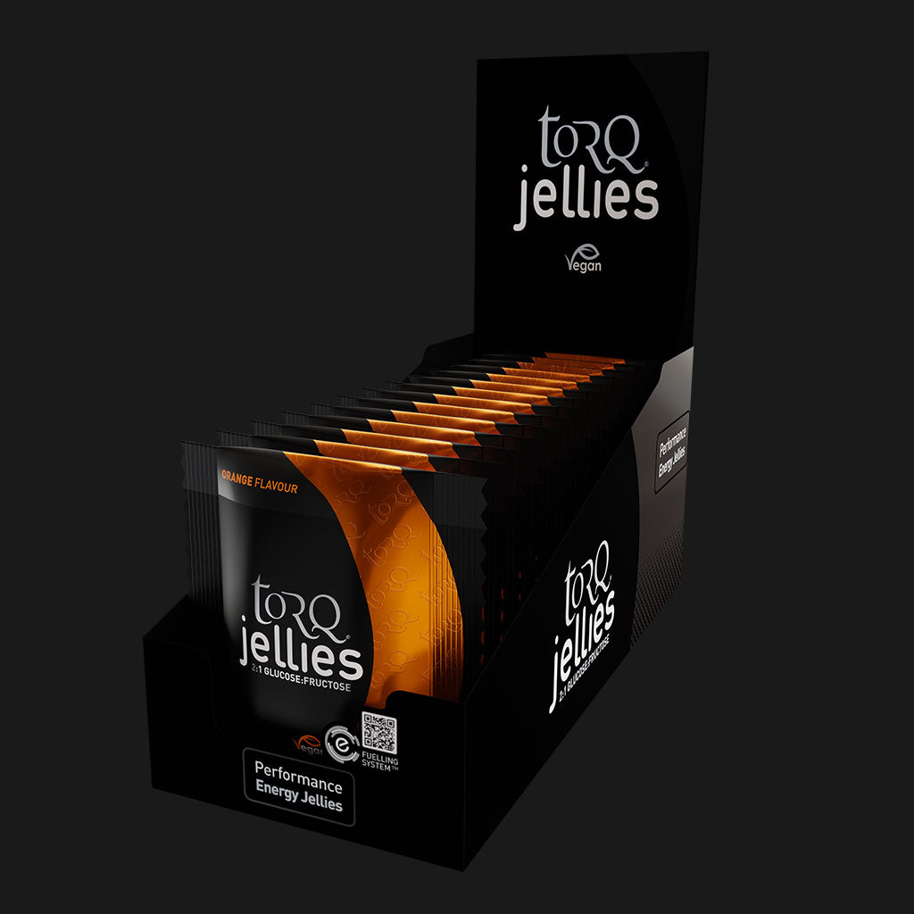 TORQ Energy Orange Jelly Chews - Box 15 Nutrition Torq