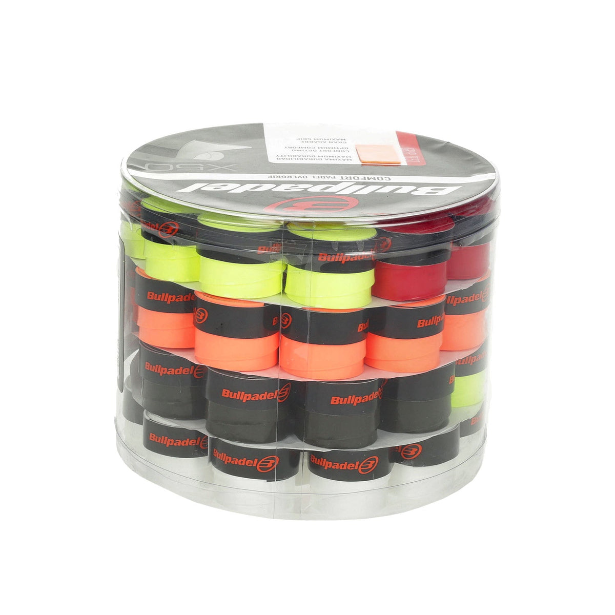 BullPadel GB-1604 Overgrips - Tub of 50 Assorted One Size Overgrips BullPadel