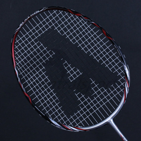 Ashaway Superlight 7 Hex Badminton Racket - Silver/Red Badminton Rackets Ashaway