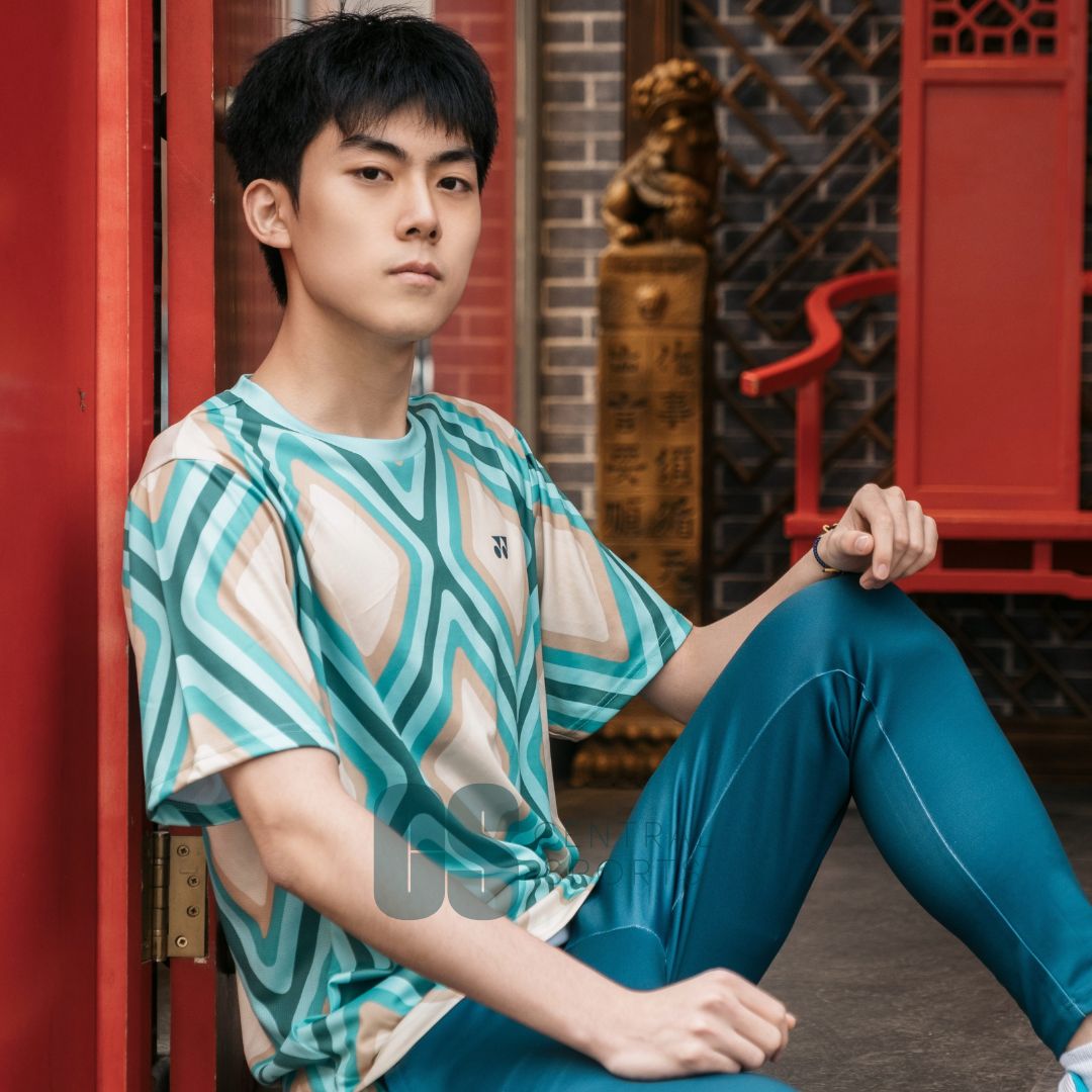 Yonex Diamond Tech T-Shirt Men Jade/Ivory Clothing Yonex