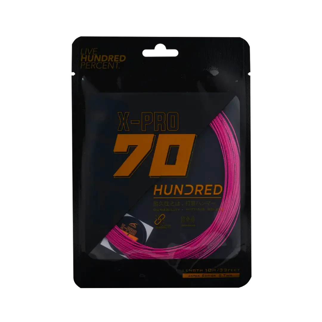 Hundred 70 X Pro Badminton String Set - Pink String (Packs) Hundred