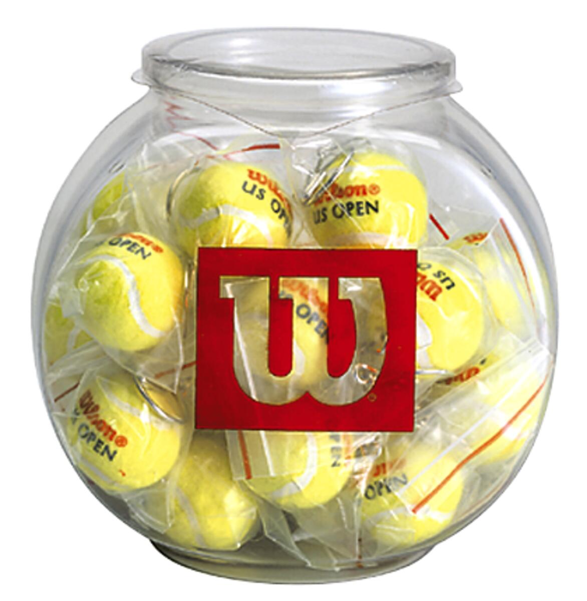 Wilson Bowl of Keychains Yellow Mini US Open Tennis Ball Replicas Display Collectible Keychains YELLOW One Size Accessories Wilson