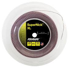 Ashaway SuperNick XL Squash String, White/Blue/Red