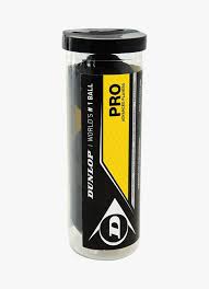 Dunlop Pro Squash Ball (3 Ball Tube) 700110 Double Yellow Squash Ball Dunlop