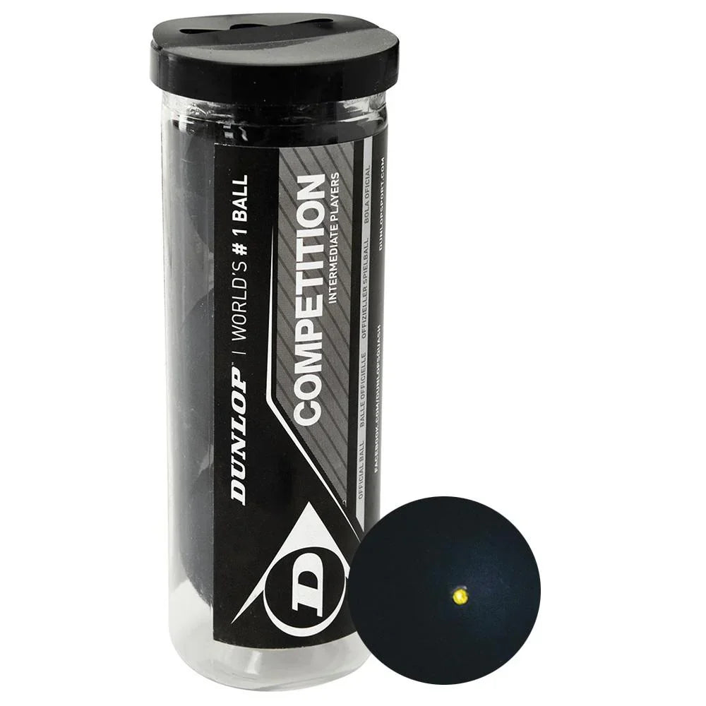Dunlop Competition Squash Ball (Tube of 3) Squash Ball Dunlop