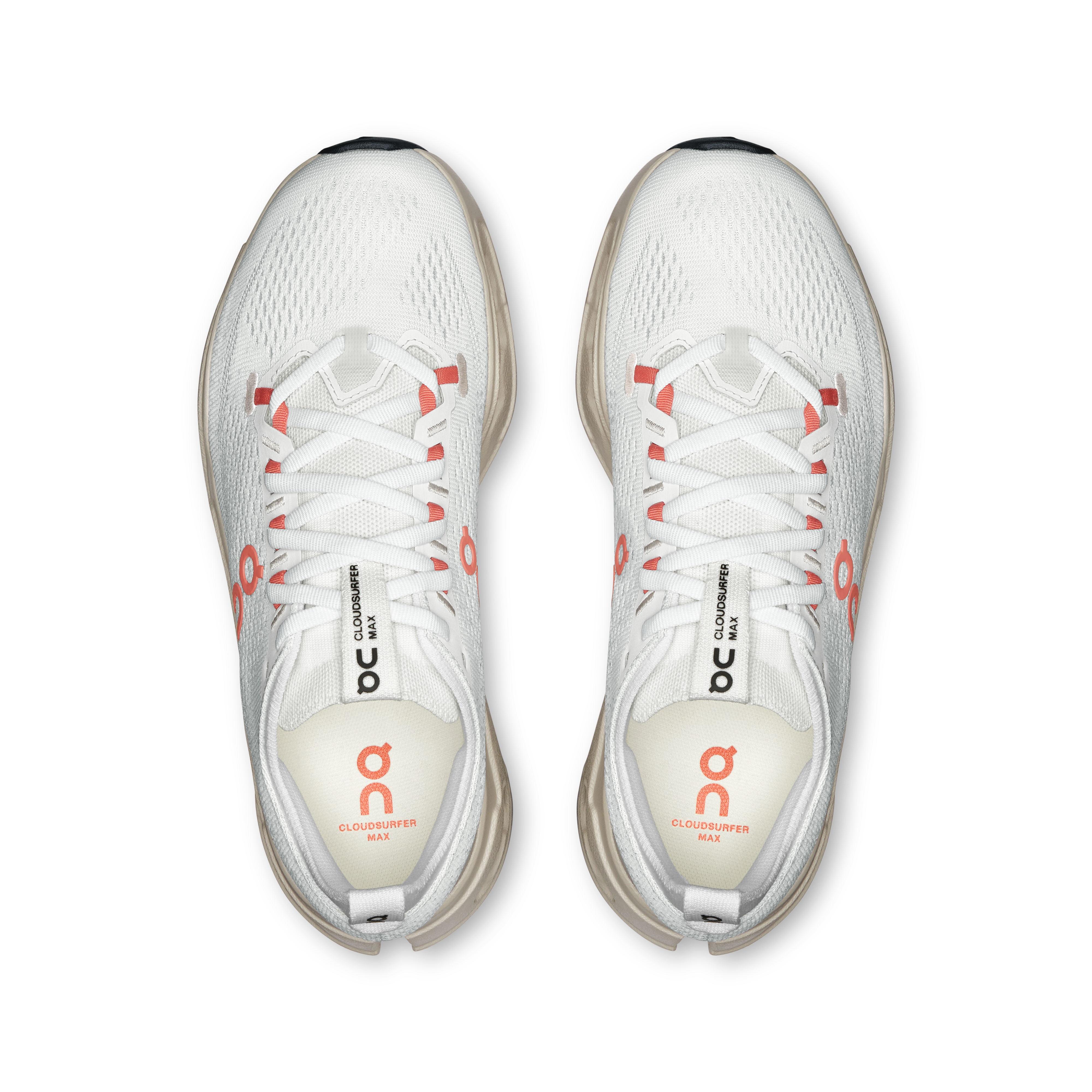 On Running Cloudsurfer Max Running Shoe Men - Ivory/Salmon Running Shoes On Running