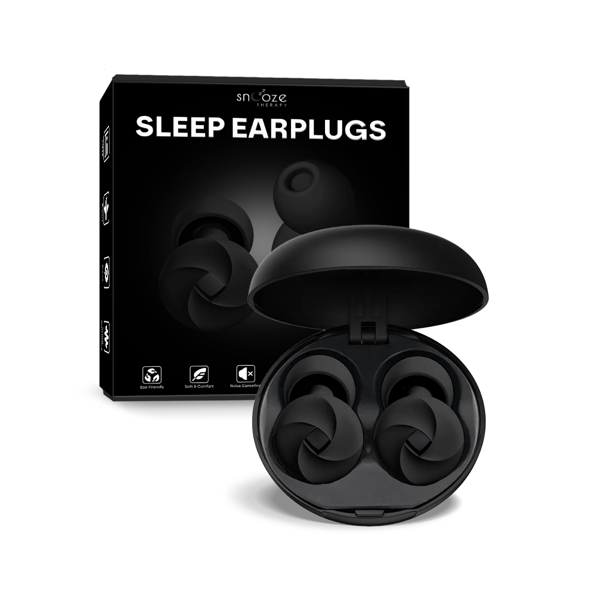 Sleep Ear Plugs Midnight Black Snooze Therapy