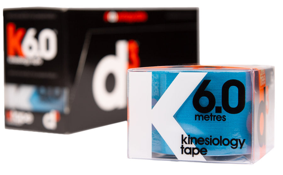 D3 K6.0 Kinesiology Tape (Electric Blue), front view