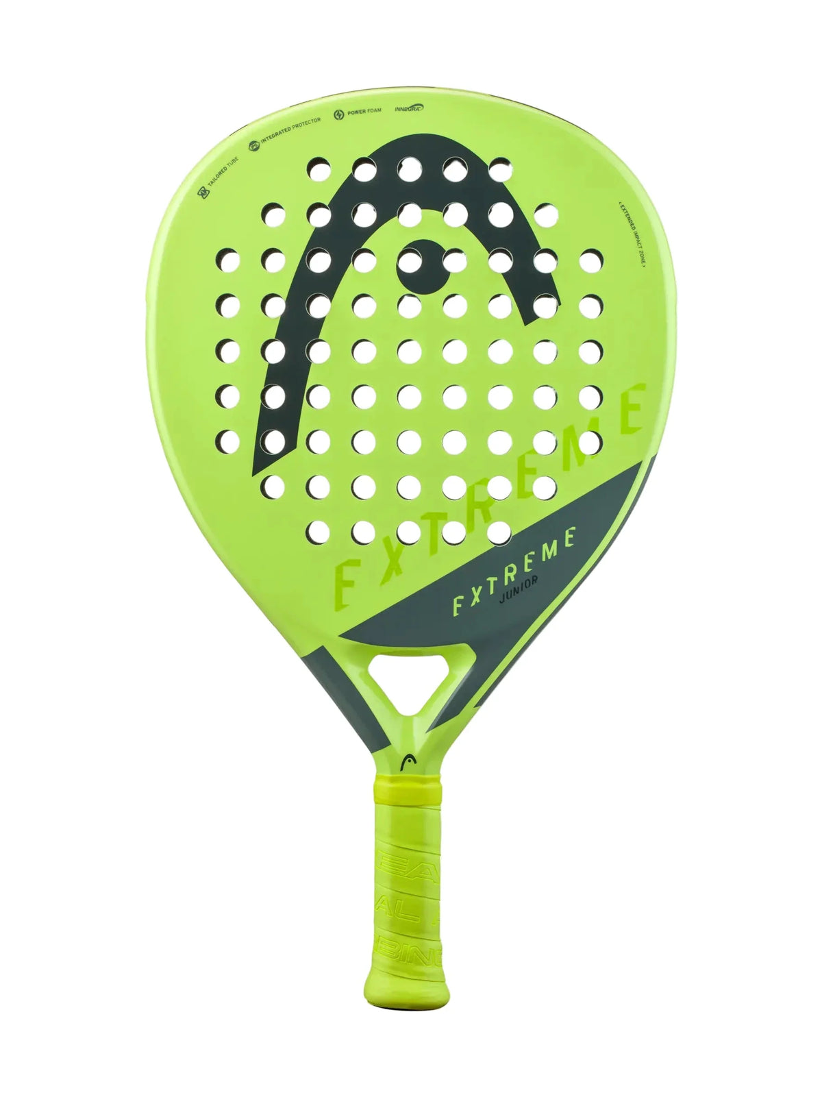 Head Extreme Junior 2023 Padel Racquet, Green, front view