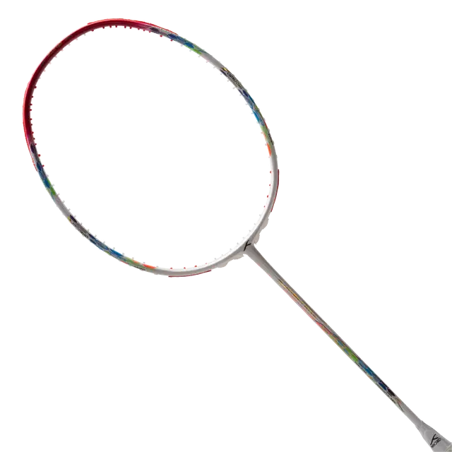 Hundred Flutter 7 Attack 4U Badminton Racket - White/Red Badminton Rackets Hundred