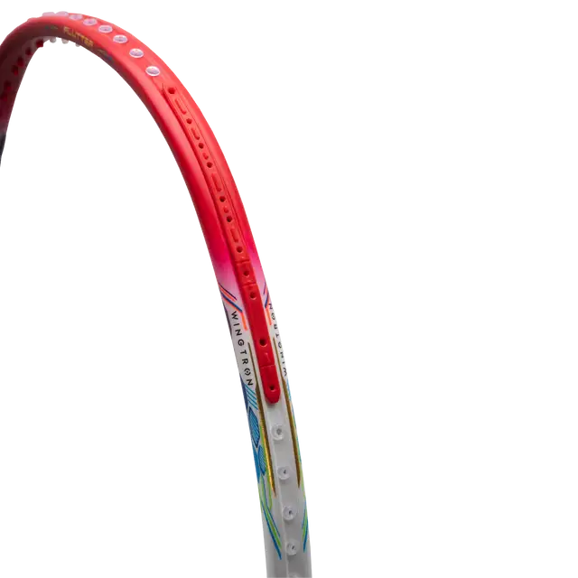 Hundred Flutter 7 Attack 4U Badminton Racket - White/Red Badminton Rackets Hundred