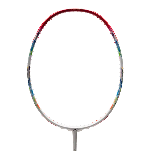 Hundred Flutter 7 Attack 4U Badminton Racket - White/Red Badminton Rackets Hundred