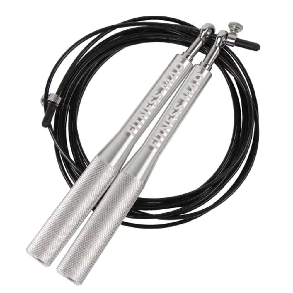 Fitness Mad Ultra Speed Rope (FSKIPUSR) BLACK/SILVER OS Skipping Rope Fitness Mad