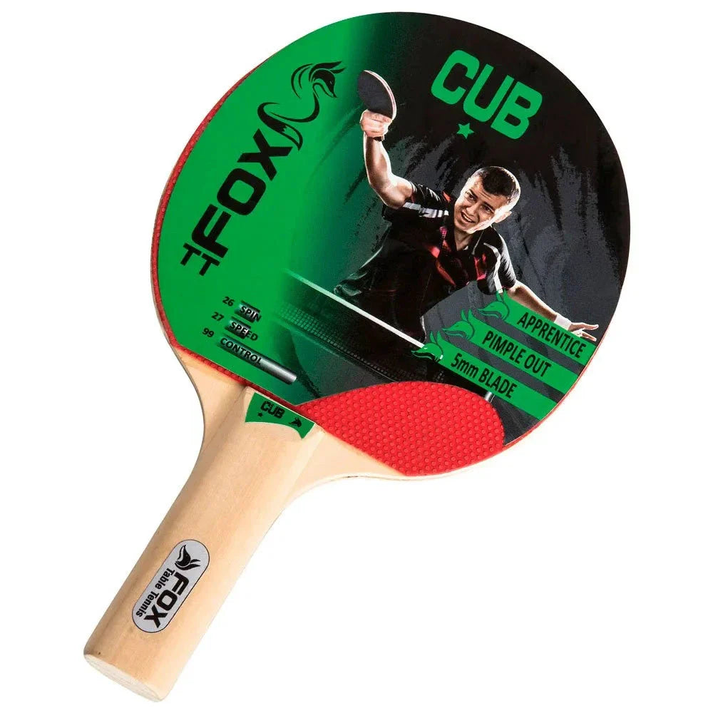 Fox TT Cub 1 Star Table Tennis Bat Red One Size Table Tennis Paddle Fox Table Tennis