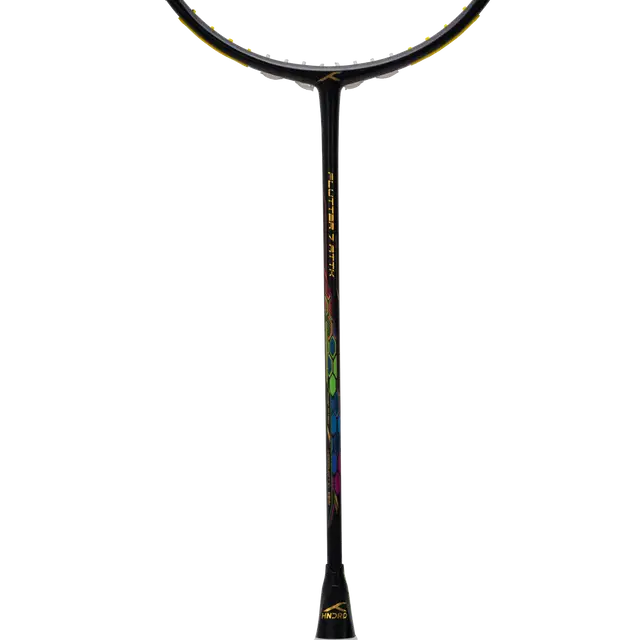 Hundred Flutter 7 Attack 4U Badminton Racket - Black/Red Black Red 4U6 Badminton Rackets Hundred