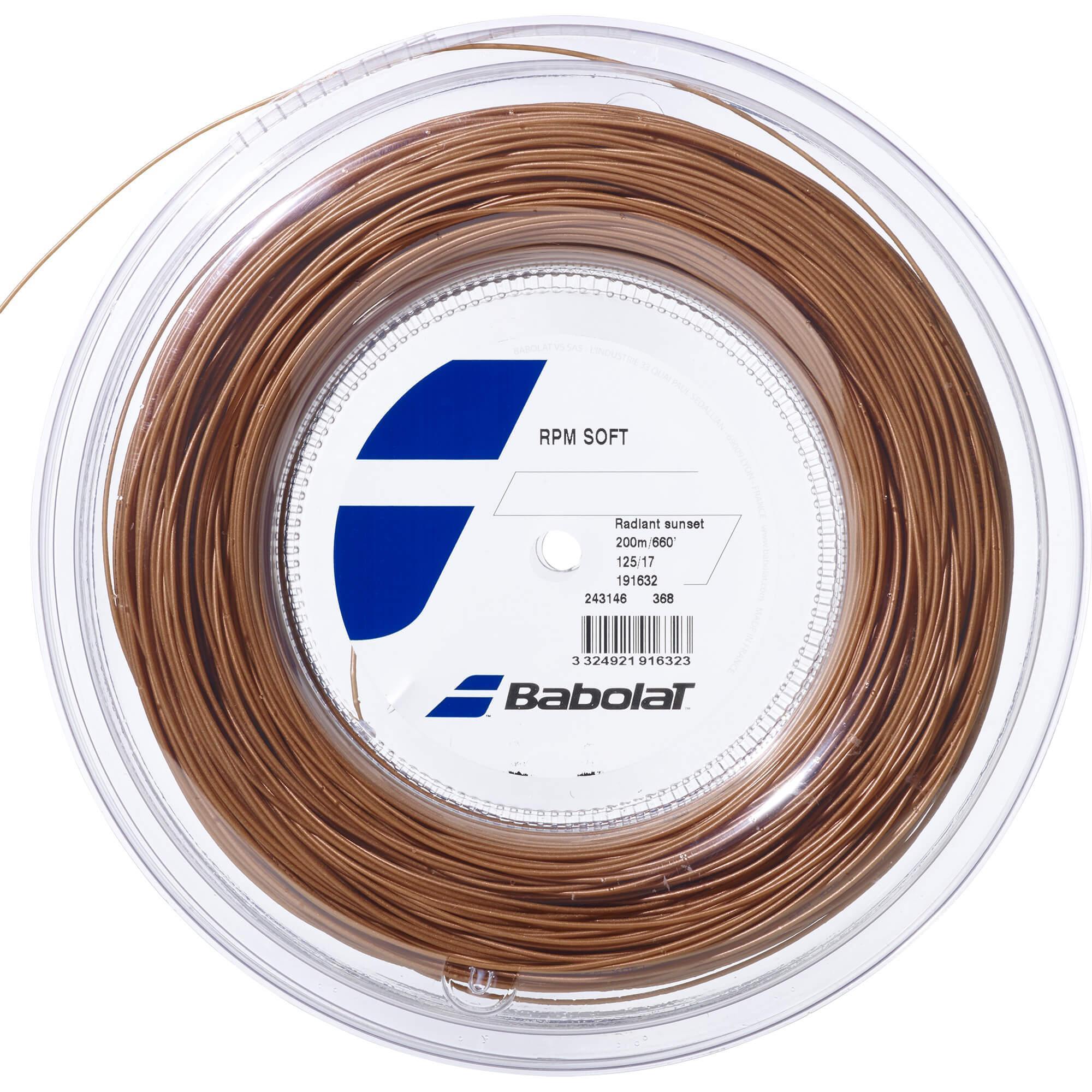 Babolat RPM Soft 200M Tennis String - Brown Radiant Sunset String (Reel) Babolat