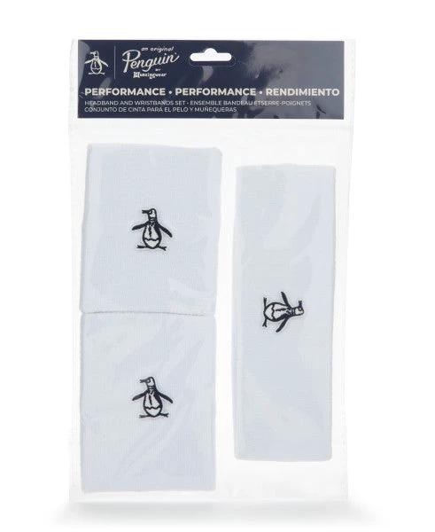 Original Penguin Solid (OGASE014) Headband and Wristband Set Unisex Accessories Original Penguin