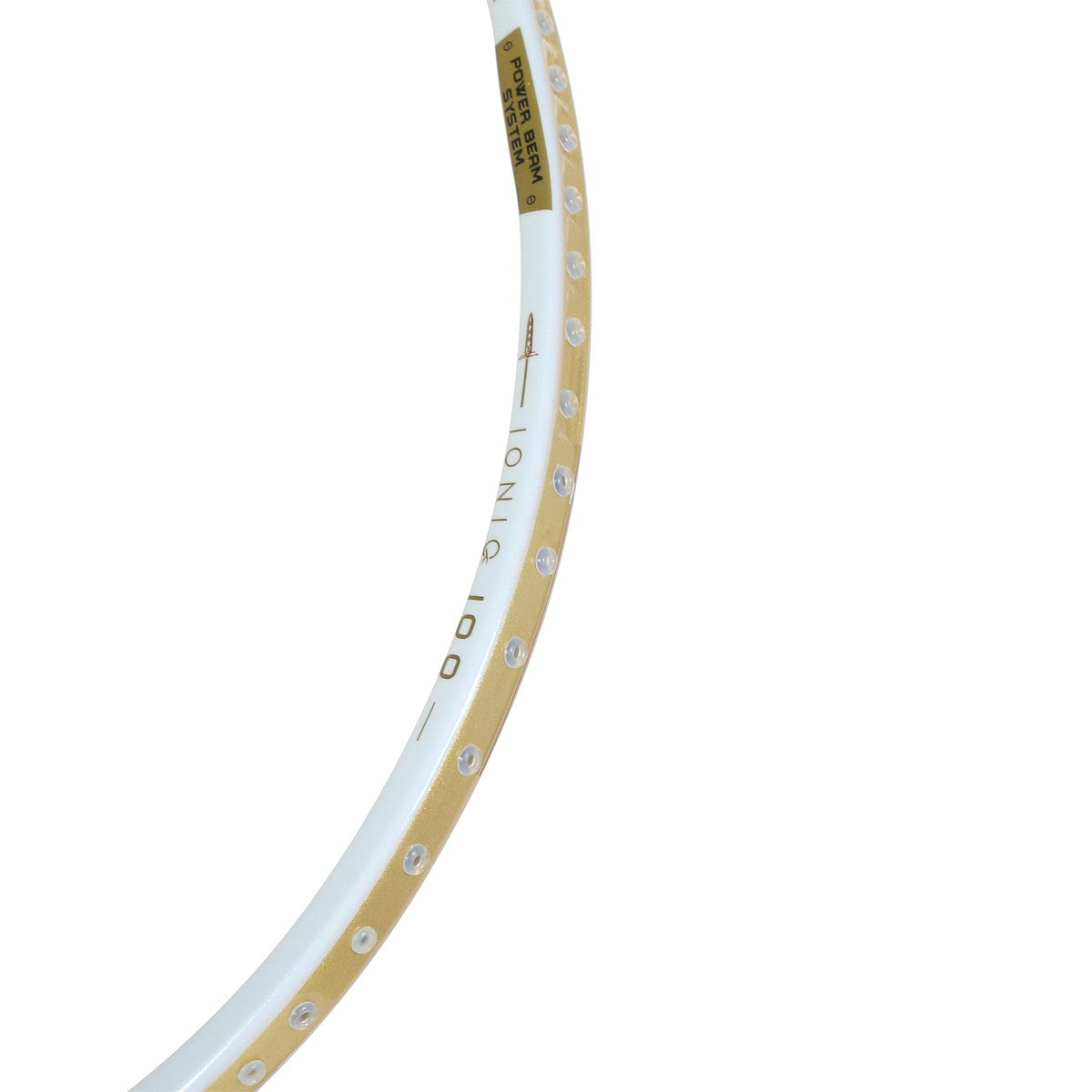 Hundred Ioniq 100 4U Badminton Racket - White/Gold Badminton Rackets Hundred