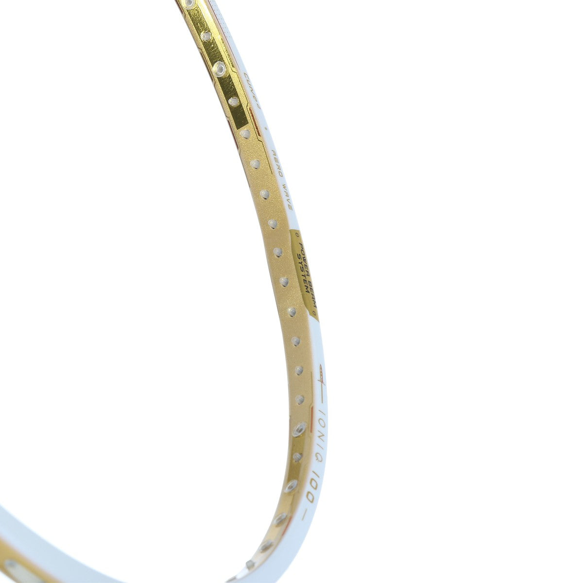 Hundred Ioniq 100 4U Badminton Racket - White/Gold Badminton Rackets Hundred