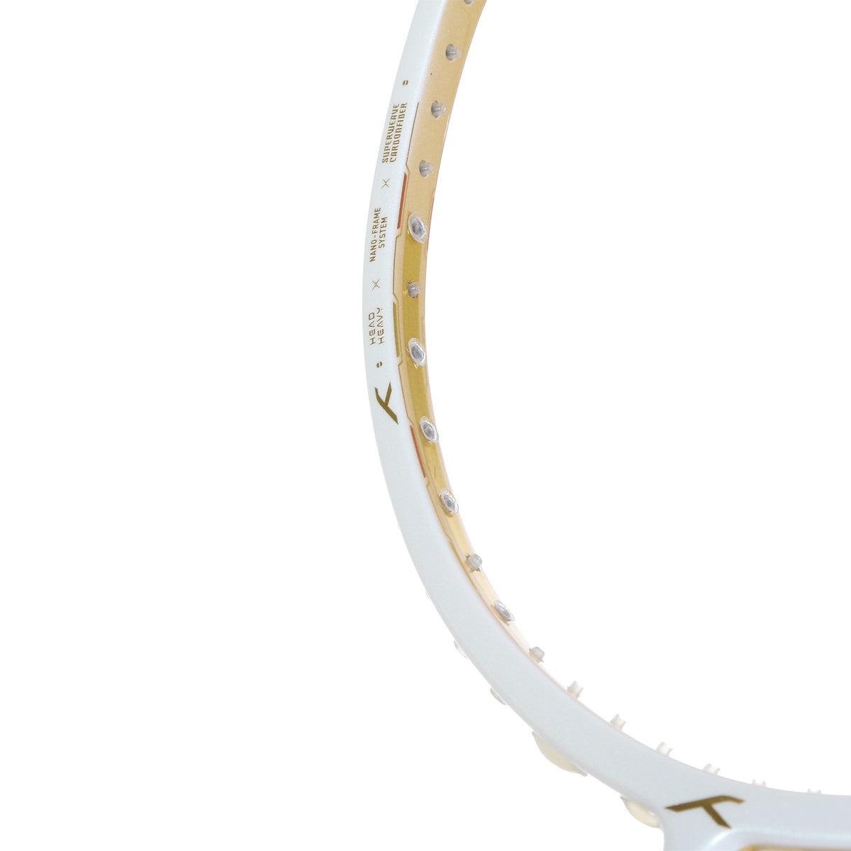 Hundred Ioniq 100 4U Badminton Racket - White/Gold Badminton Rackets Hundred