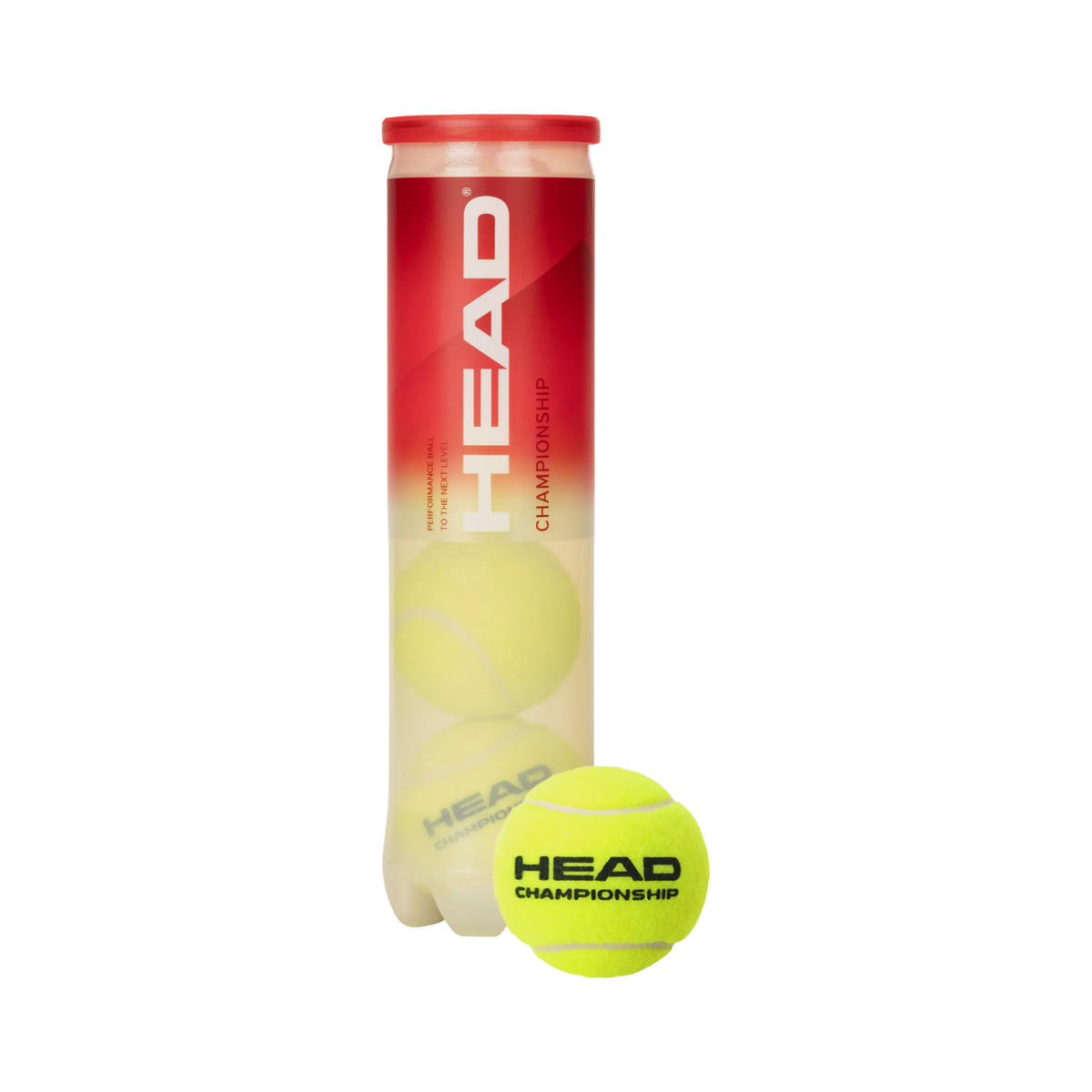 Head Championship Tennis Ball (4 Ball Tube), Yellow, back view
