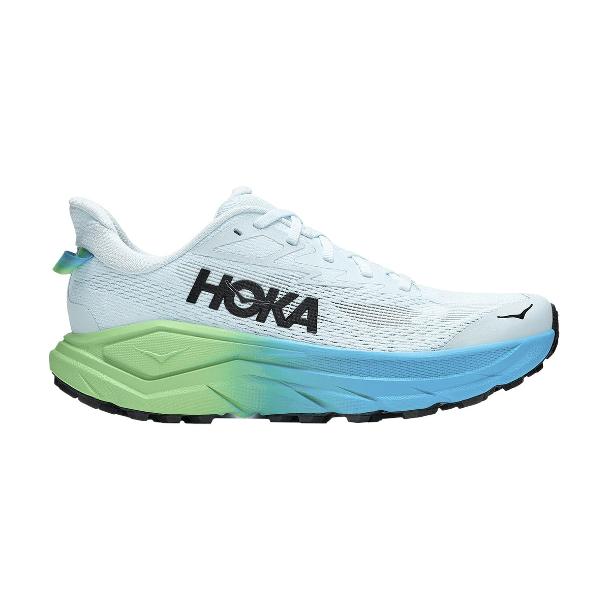 Hoka Challenger 8 Running Shoe Women, Glimmering Blue/Tart Purple, front view