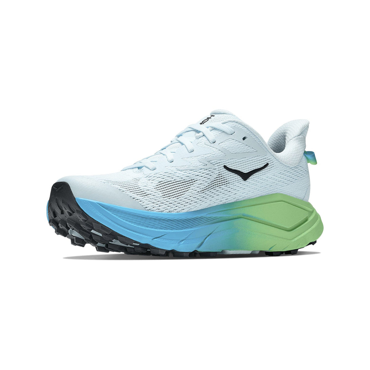 Hoka Challenger 8 Running Shoe Women, Glimmering Blue/Tart Purple, side view