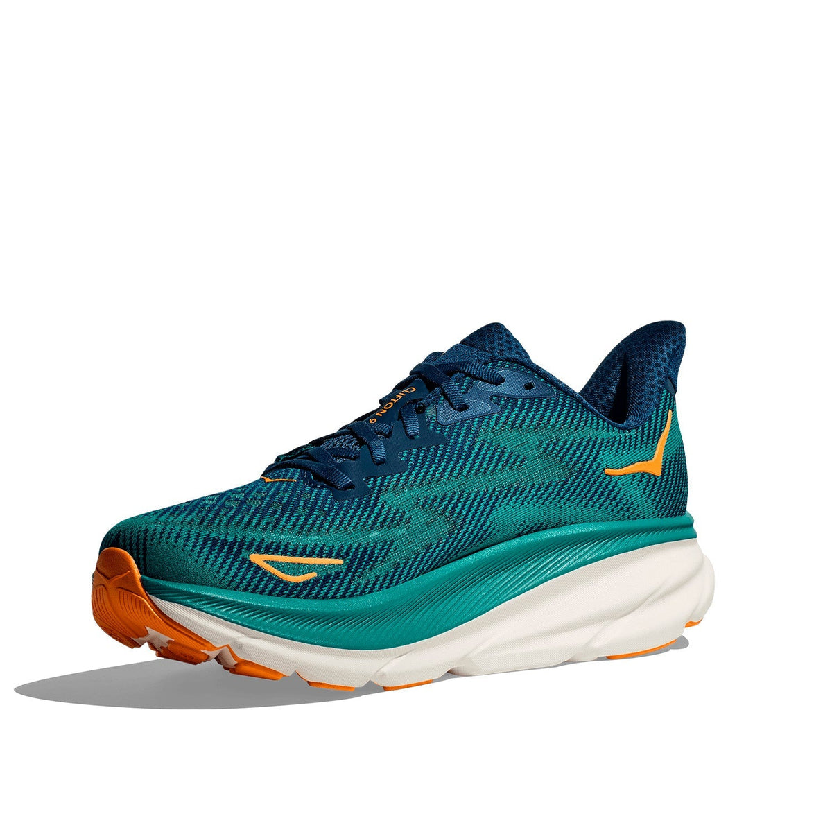 Hoka Clifton 9 Running Shoes Men, Midnight/Oceanic, back view