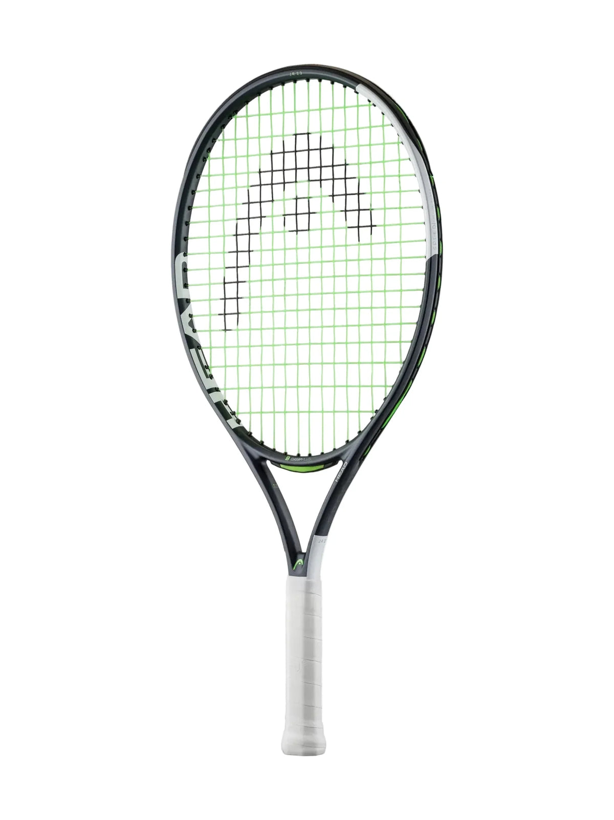 Head Speed 23 Junior Tennis Racquet Strung, Black/White, back view