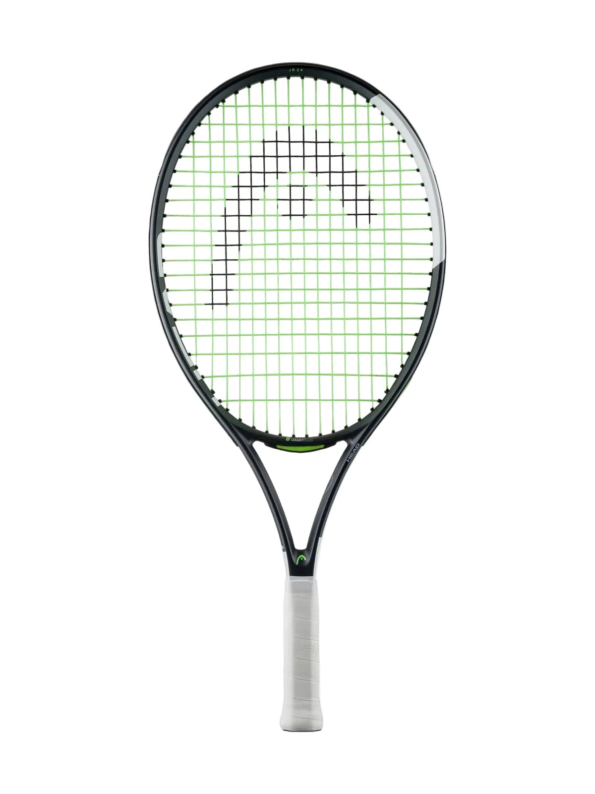 Head Speed 24 Junior Tennis Racquet Strung, Black/White, front view
