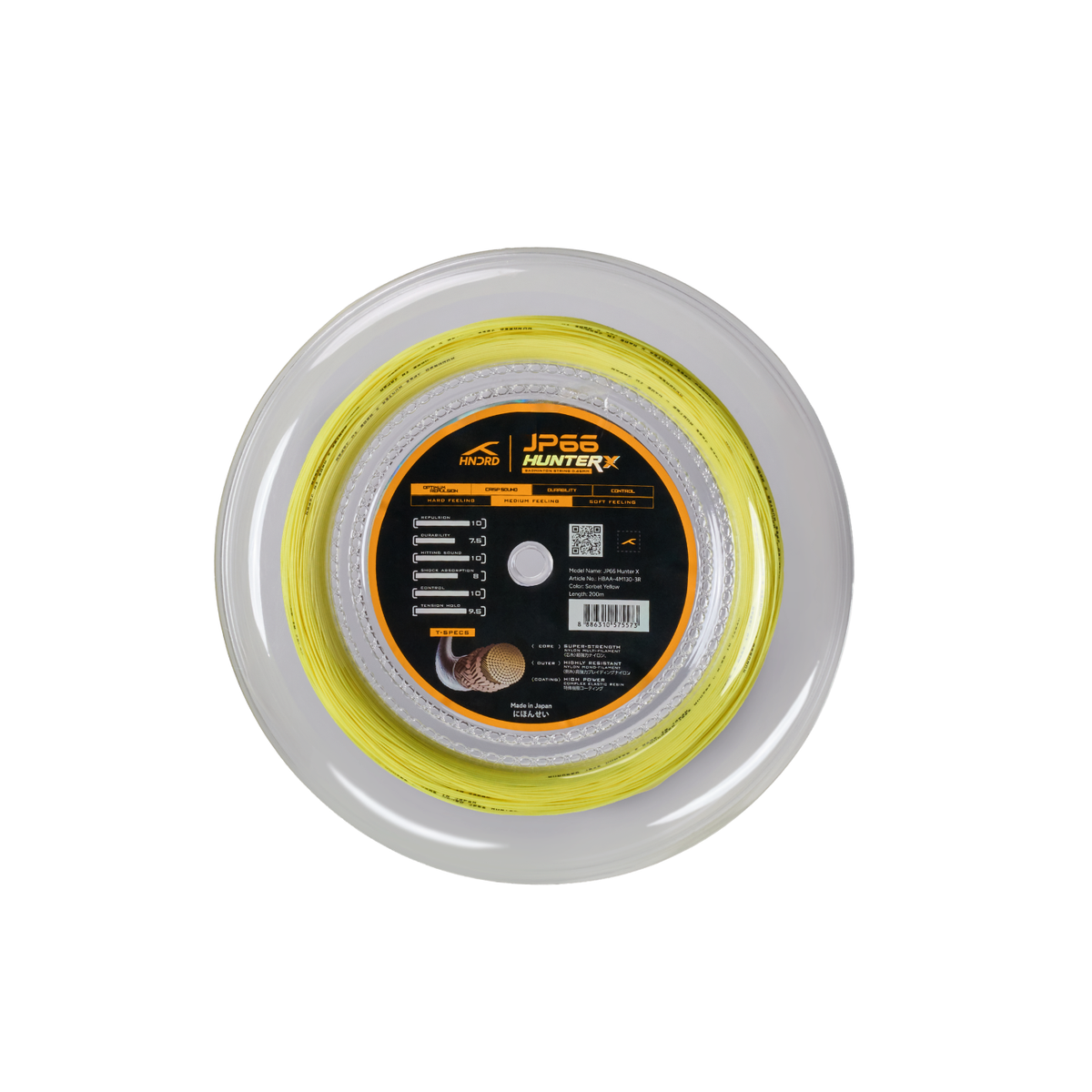 Hundred JP66 Hunter X Badminton String Reel (200m) - Sorbet Lime String (Reel) Hundred