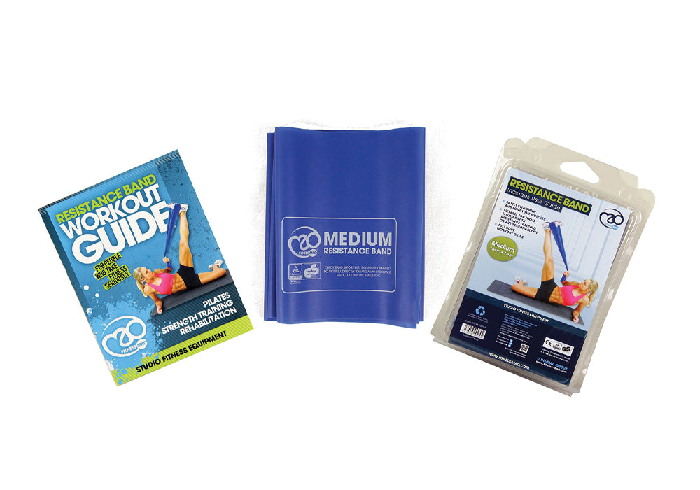 FM Resistance Band 1.5m x15cm + Guide BLUE M Clearance Fitness Mad