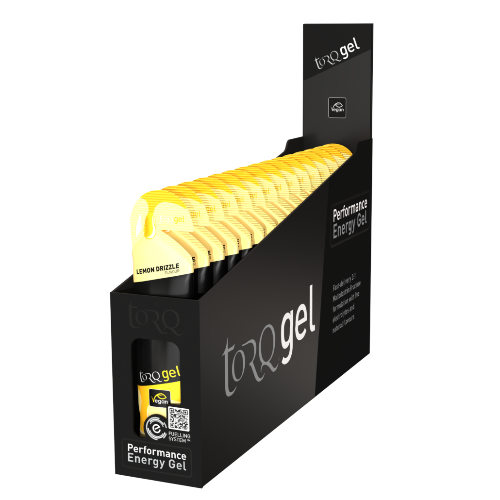 TORQ Lemon Drizzle energy gel, box of 15