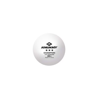 Donic-Schildkort 3-Star Champion ITTF White poly 40+ Table Tennis Ball (3pcs), back view