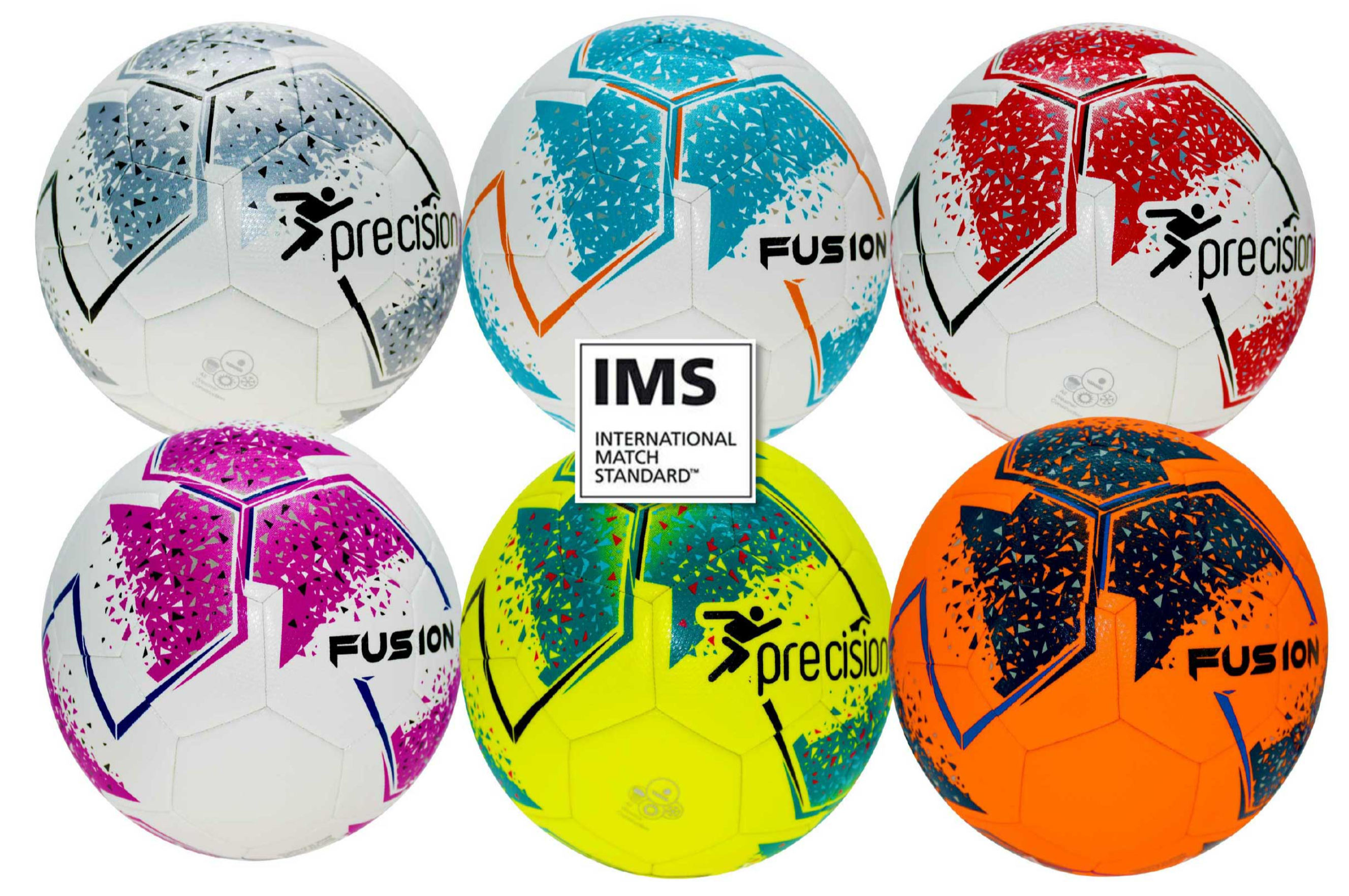Precision Fusion IMS Training Ball Multi Colour Footballs Precision