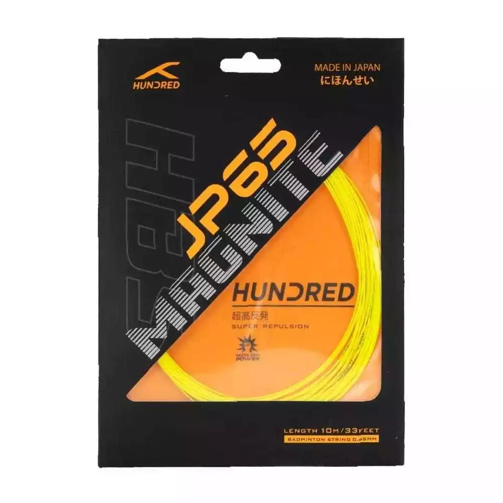 Hundred JP65 Magnite (HBAA-4M008-3) Badminton String (0.65mm) Sorbet Lime Sorbet Lime 10m Set String (Packs) Hundred