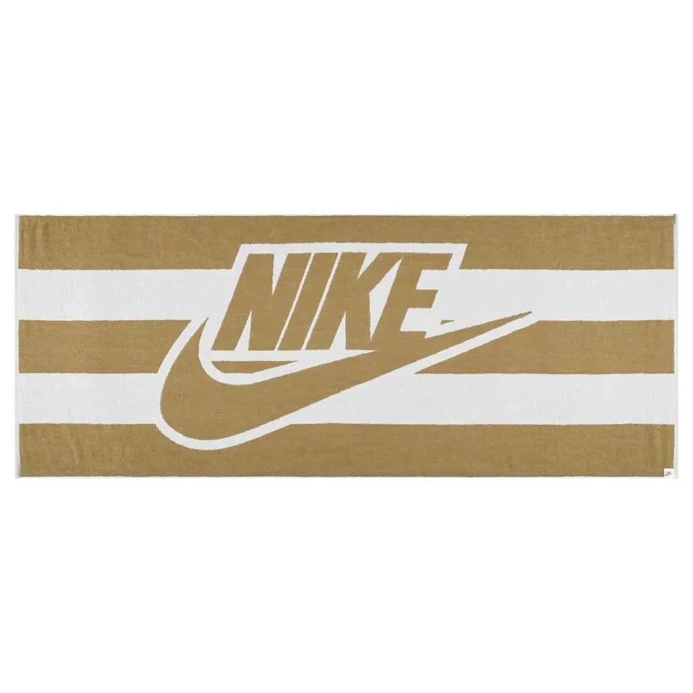 Nike Club Pool Towel AOJ - Beige/White Beige White One Size Clothing Nike