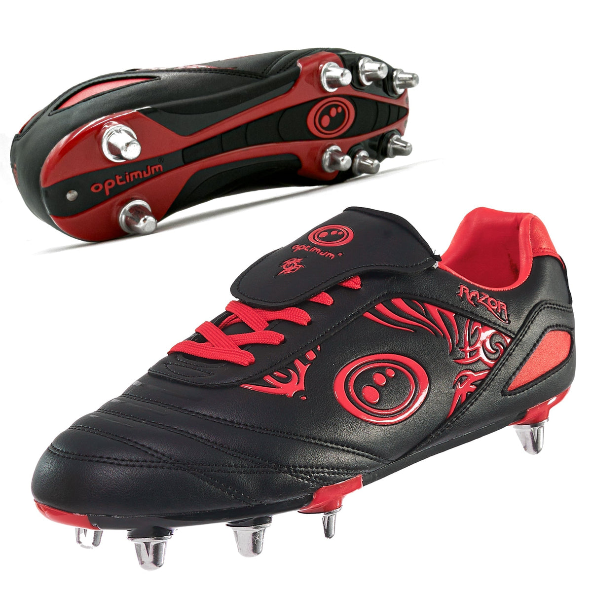 Optimum Razor SG Rugby Boots - Black (RBRBRS) Rugby Boots Optimum