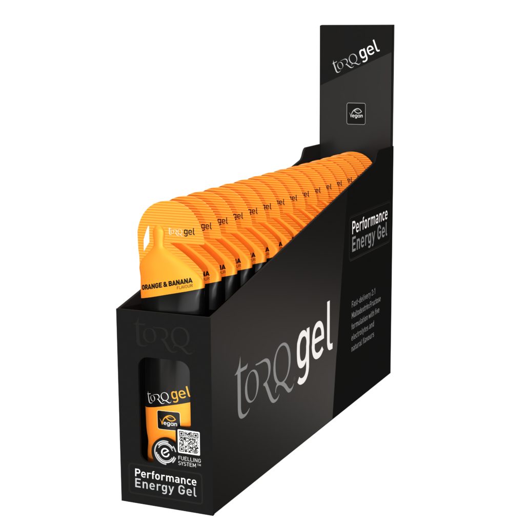 TORQ Orange and Banana energy gel, box of 15