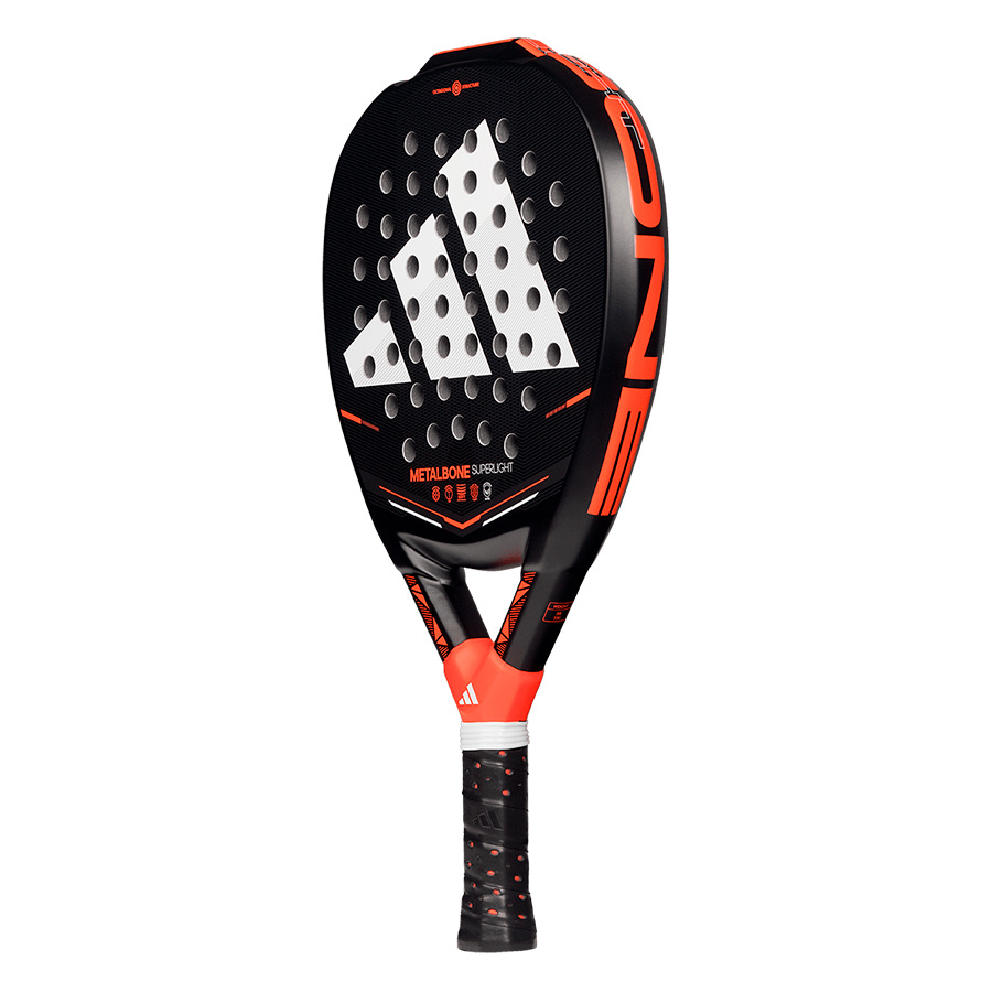 Adidas Metalbone Superlight 2026 Padel Racket, Black/Red, side view