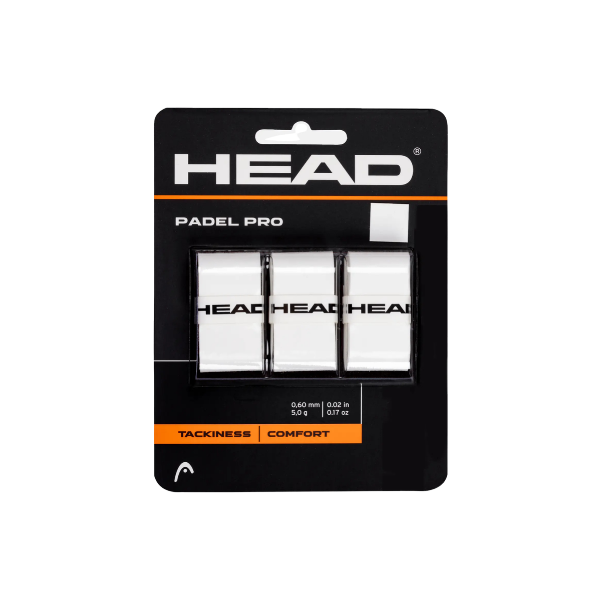 Head Padel Pro Overgrip (Pack of 3) - Black White One Size Grips Head