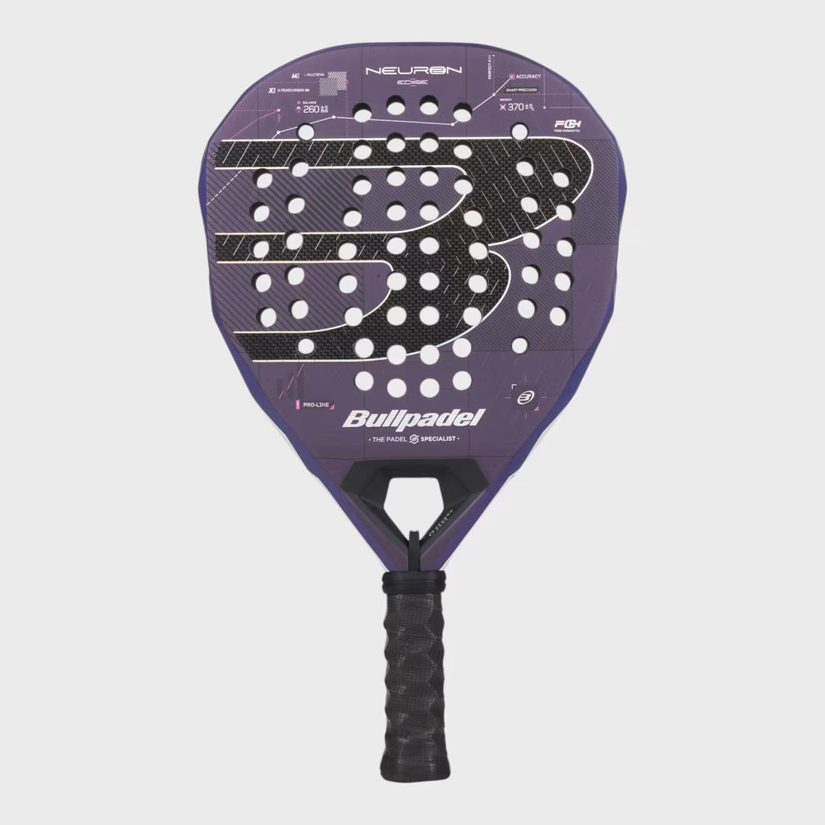 Bullpadel Neuron 02 Edge 27 Padel Racket - Purple DQ84