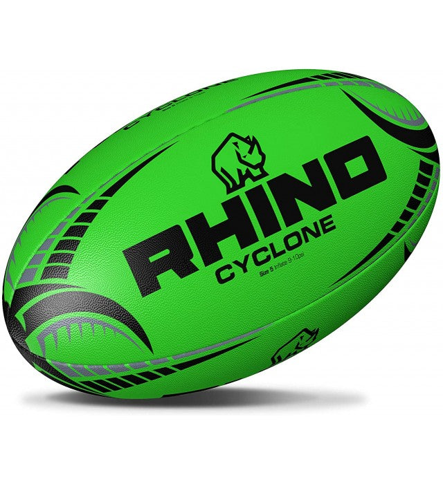 Rhino Cyclone Rugby Training Ball Fluo Green Rugby Training Ball Rhino