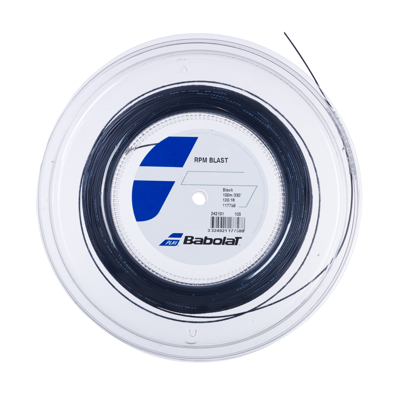 Babolat RPM Blast 1.20mm Tennis String Reel (200m) Black 200m Reel String (Reel) Babolat
